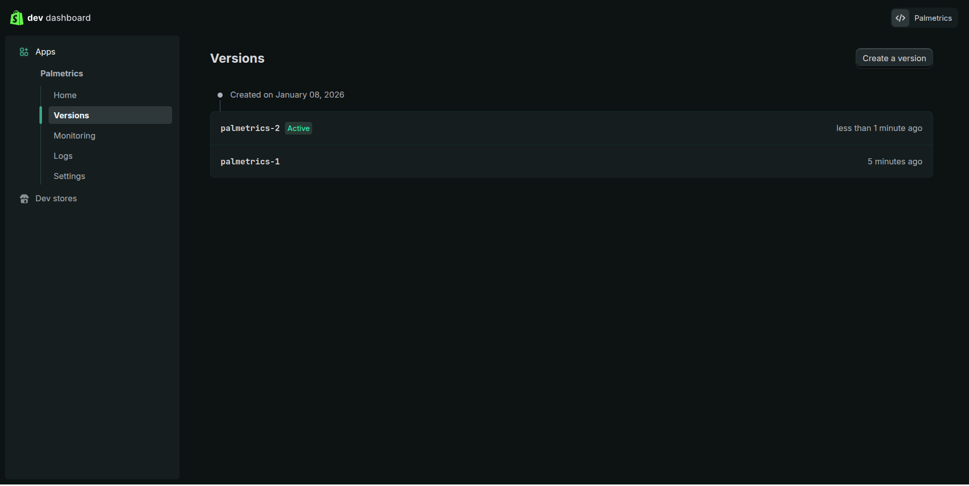 Click Active version